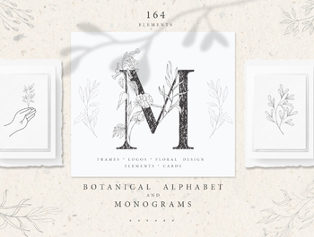 Botanical Alphabet & Monograms.