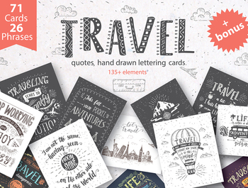 Travel hand drawn lettering.