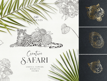 Creative Safari. Floral Animal Designs.